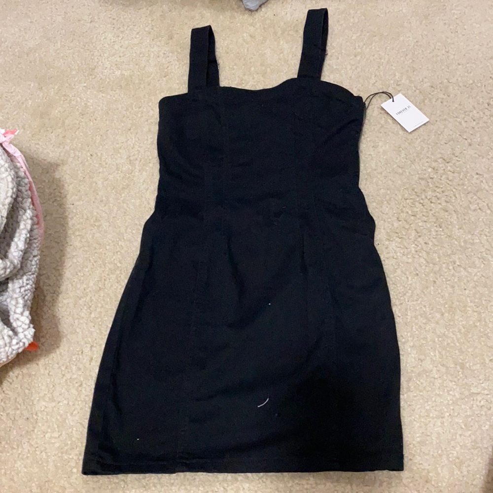 Forever 21 black jean dress